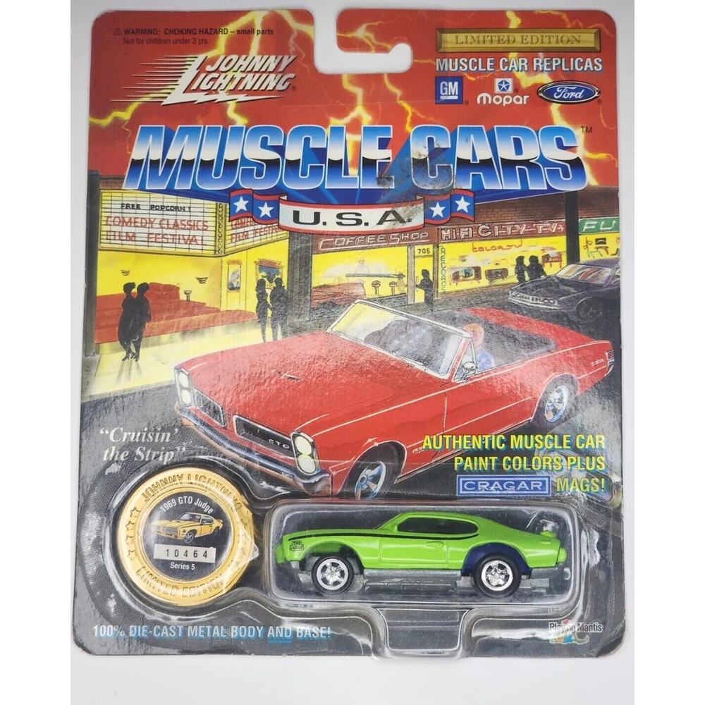 1994 Johnny Lightning Muscle Cars USA 1969 GTO Judge Series 5 Green HW20 10464
